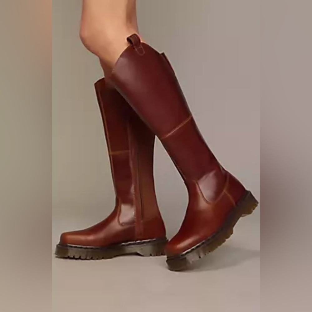 Dr. Martins Amaayah hi leather hex ridding boots size 8 NEW